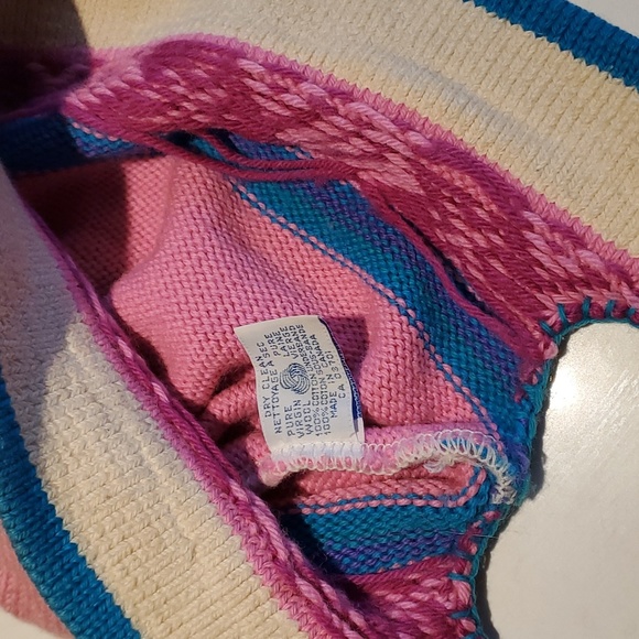 Merkley Headgear Canada Ski Hat Beanie Cap Toque Pink Women's Aztec Adjustable - Picture 3 of 6